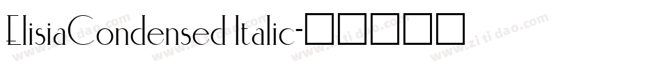 ElisiaCondensed Italic字体转换
